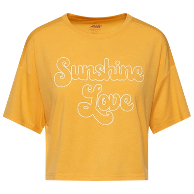Avia Sunshine Love Graphic T-shirt In Amber Yellow