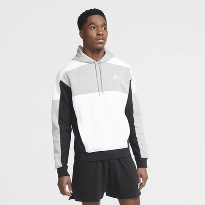 Nike Mens  Colorblock Pullover Hoodie In Dark Grey Heather/black/white