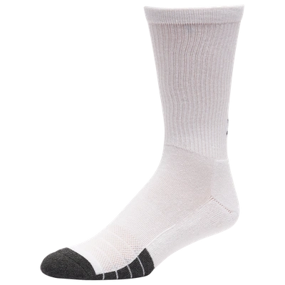 Under Armour 6 Pack Performance Tech Crew Socks In White/graphite