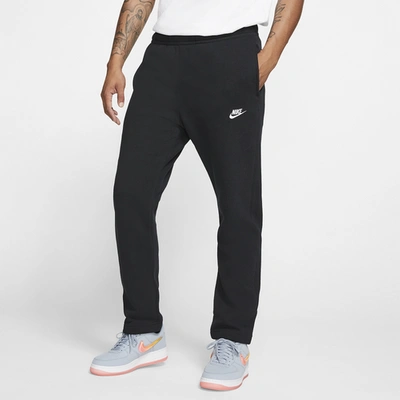 Nike Open Hem Club Pants In Black/white