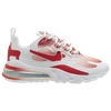 Nike Air Max 270 React Se Sneakers In White/track Red/barely Rose