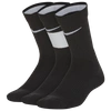 Nike Elite Kids' Basketball Crew Socks (3 Pairs) In Black/white