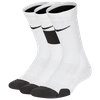 Nike Elite Kids' Basketball Crew Socks (3 Pairs) In White/black