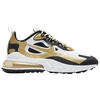 Nike Men's Air Max 270 React Shoes In White/metallic Gold/black