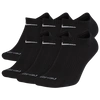 Nike Dri-fit Half-cushion No-show Socks 3-pack In Black/white