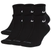 Nike 6 Pack Dri-fit Plus Quarter Socks In Black/white