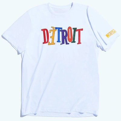 3525 Brand Mens  Detroit Living T-shirt In White/multi