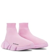 Balenciaga Speed 2.0 Clear Sole Sneakers In Pink