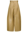 BOTTEGA VENETA HIGH-RISE WIDE-LEG LEATHER trousers,P00533329