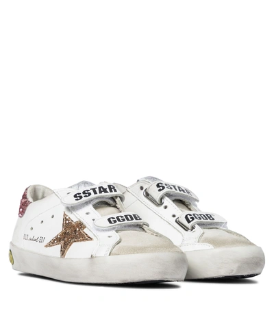 Golden Goose Kids' Old School Leather Trainer In White