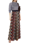 MISSONI METALLIC CROCHET-KNIT WIDE-LEG PANTS,3074457345631555642