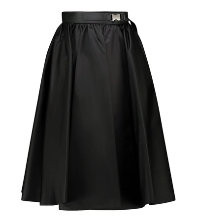 Prada Re-nylon Gabardine Full Skirt In Black