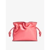 Loewe Flamenco Knot Mini Leather Clutch In Coral Pink