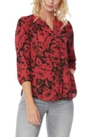 NYDJ HIGH/LOW CREPE BLOUSE,S1F0537