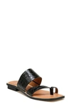 Sarto By Franco Sarto Ediana Slide Sandal In Black Leather