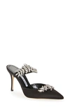 MANOLO BLAHNIK LURUM JEWEL LEAF MULE,9XX-0362-0047