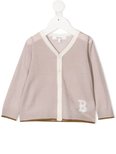 Bonpoint Babies' V-neck Knit Cardigan In Neutrals