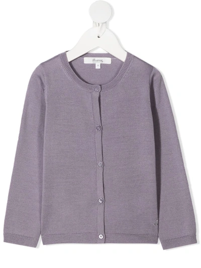 Bonpoint Babies' Button-down Cardigan In Purple