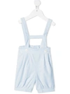 La Stupenderia Velvet-effect Cotton Dungarees In Blue