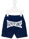 Dsquared2 Logo-print Track Shorts In Blue