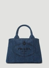 PRADA PRADA DENIM TOTE BAG