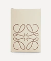 Loewe Women's Brand Bifold Leather Card Case In Light Oat/tan