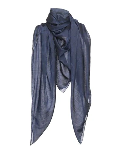 Ferragamo Square Scarf In Dark Blue
