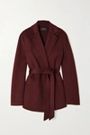 JOSEPH CENDA BELTED WOOL AND CASHMERE-BLEND COAT