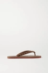 CHRISTIAN LOUBOUTIN LOUBI FLIP SPIKED RUBBER FLIP FLOPS