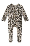 Posh Peanut Baby Girl's Lana Leopard-print Ruffled Footie In Lana Leopard