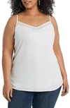 1.state Trendy Plus Size Sheer-inset Camisole In Cloud