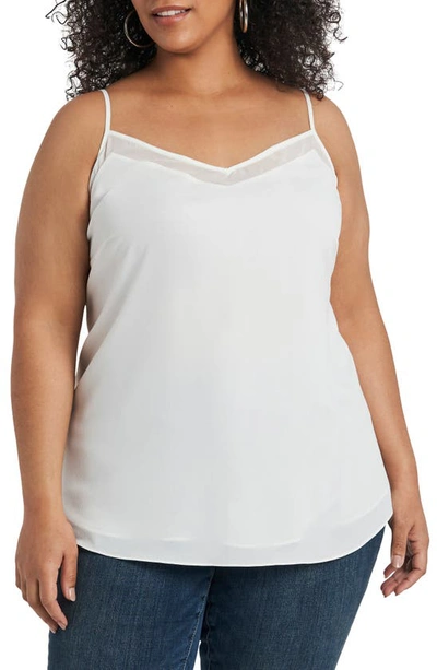 1.state Trendy Plus Size Sheer-inset Camisole In Cloud