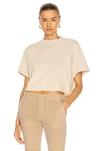 Cotton Citizen Beige Tokyo Crop T-shirt In Oatmeal