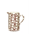 Tory Burch Spongeware Pitcher In Brown/smoke Ring