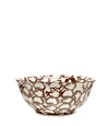 Tory Burch Spongeware Serving Bowl In Brown/smoke Ring