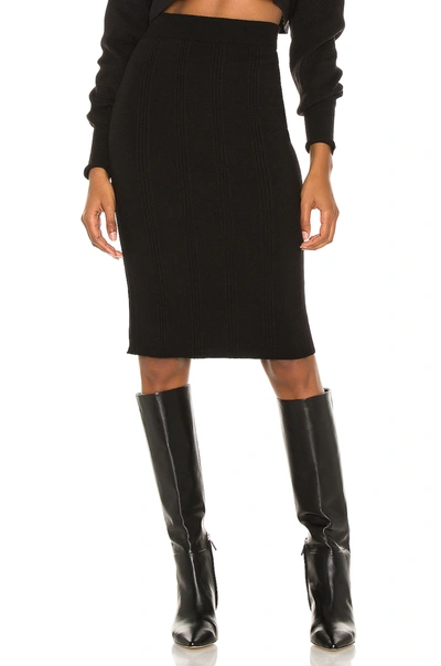 L Agence L'agence Jessica Knit Pencil Skirt In Black