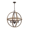 Elk Lighting Natural Rope 4 Light Chandelier In Oil Rubbed Bronze In Bronze
