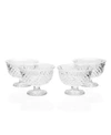 Godinger Dublin Ice Cream Bowls - Set Of 4 In Clear
