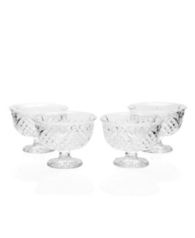 Godinger Dublin Ice Cream Bowls - Set Of 4 In Clear