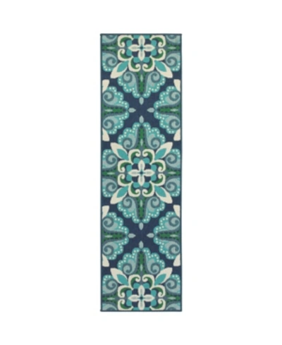 Jhb Design Apex Ape05 Blue 2'3" X 7'6" Runner Rug