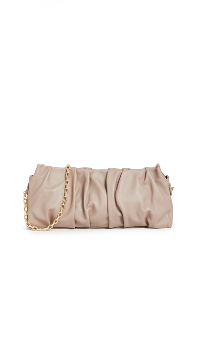 Elleme Vague Pleated Leather Clutch In White