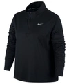 Nike Element Plus Size Women's Half-zip Running Top In Black/reflective Silver