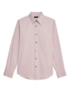 Theory Sylvain Wealth Button-down Shirt In Thistle