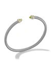 David Yurman Women's Cable Classic Bracelet With Peridot & 18k Yellow Gold