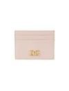 Dolce & Gabbana D & G Girls Leather Card Holder In Powder