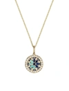 SYDNEY EVAN WOMEN'S SMALL KALEIDOSCOPE PAVÉ DIAMOND, SAPPHIRE & 14K YELLOW GOLD CHARM,400013300003