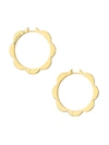 CADAR BLOOM 18K YELLOW GOLD & TWO-TONE DIAMOND LARGE TRIPLET HOOP EARRINGS,400013311594