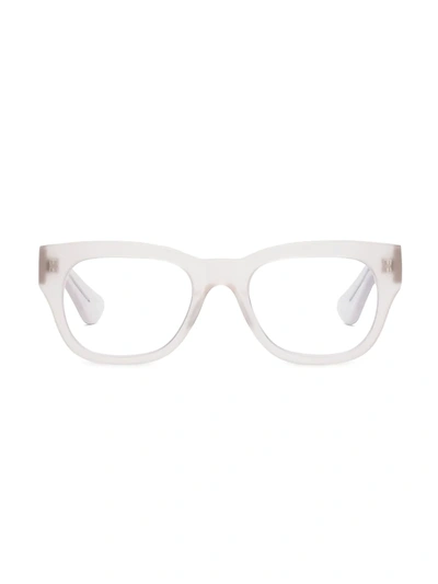 Caddis Miklos 52mm Square Blue Light Reading Glasses In Pearl