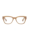 Caddis Bixby 49mm Square Blue Light Reading Glasses In Bone