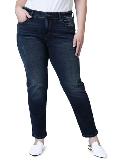 Slink Jeans Plus Mid-rise Slim-fit Jeans In Wendy